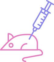 Animal Testing Linear Two Colour Icon vector
