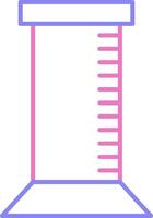 Graduated Cylinder Linear Two Colour Icon vector