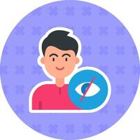 Disabled Flat Sticker Icon vector