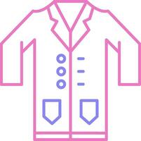 Lab Coat Linear Two Colour Icon vector