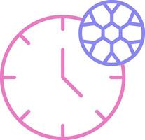 Football Time Linear Two Colour Icon vector