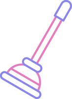 Plunger Linear Two Colour Icon vector