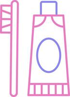 Toothpaste Linear Two Colour Icon vector