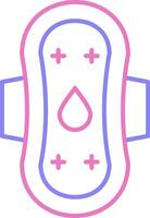 Sanitary Towel Linear Two Colour Icon vector
