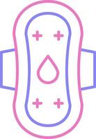 Sanitary Towel Linear Two Colour Icon vector