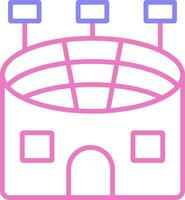 Stadium Linear Two Colour Icon vector