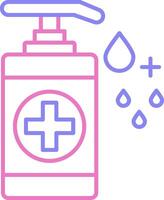 Hand Sanitizer Linear Two Colour Icon vector