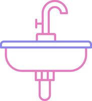 Sink Linear Two Colour Icon vector