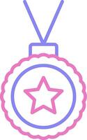 Medal Linear Two Colour Icon vector