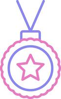 Medal Linear Two Colour Icon vector