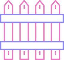 Fence Linear Two Colour Icon vector