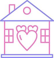 Sweet Home Linear Two Colour Icon vector