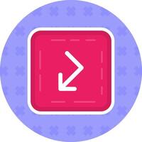Bounce Flat Sticker Icon vector