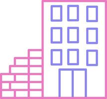 Brick Linear Two Colour Icon vector