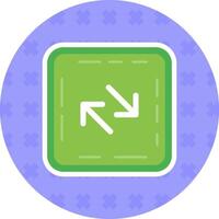 Swap Flat Sticker Icon vector