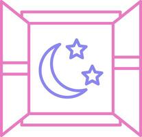 Window Linear Two Colour Icon vector