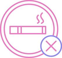 No Smoking Linear Two Colour Icon vector