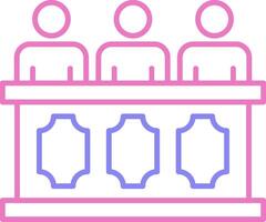 Panel of judges Linear Two Colour Icon vector