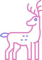 Reindeer Linear Two Colour Icon vector