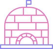 Igloo Linear Two Colour Icon vector