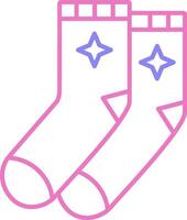 Socks Linear Two Colour Icon vector
