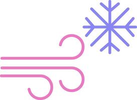 Blizzard Linear Two Colour Icon vector