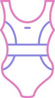 Swimsuit Linear Two Colour Icon vector