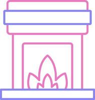 Fireplace Linear Two Colour Icon vector