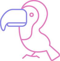 Toucan Linear Two Colour Icon vector