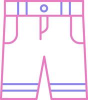 Shorts Linear Two Colour Icon vector