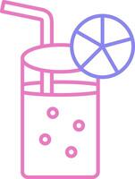 Lemonade Linear Two Colour Icon vector