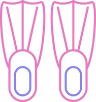 Fins Linear Two Colour Icon vector
