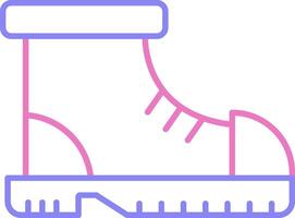 Boot Linear Two Colour Icon vector