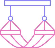 Hammock Linear Two Colour Icon vector