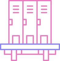 Lockers Linear Two Colour Icon vector