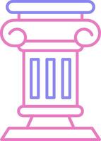 Pillar Linear Two Colour Icon vector