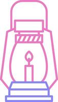 Gas Lamp Linear Two Colour Icon vector