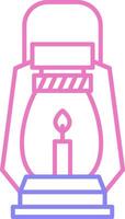 Gas Lamp Linear Two Colour Icon vector