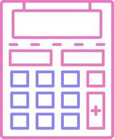 Calculator Linear Two Colour Icon vector