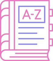 Dictionary Linear Two Colour Icon vector