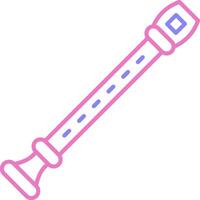 Flute Linear Two Colour Icon vector