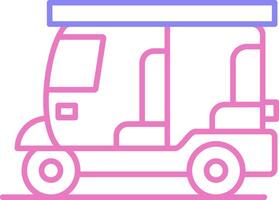 Rickshaw Linear Two Colour Icon vector