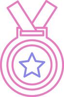 Medal Linear Two Colour Icon vector