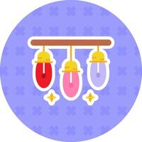 luces plano pegatina icono vector