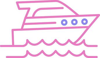 Speed Boat Linear Two Colour Icon vector
