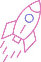 Rocket Linear Two Colour Icon vector