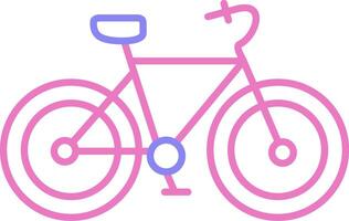 bicicleta lineal dos color icono vector