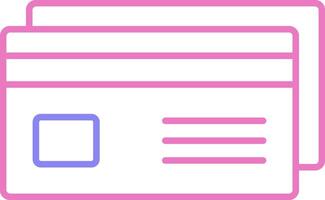 Debit Card Linear Two Colour Icon vector