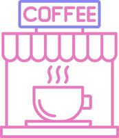 Coffee Linear Two Colour Icon vector