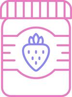 Jam Linear Two Colour Icon vector
